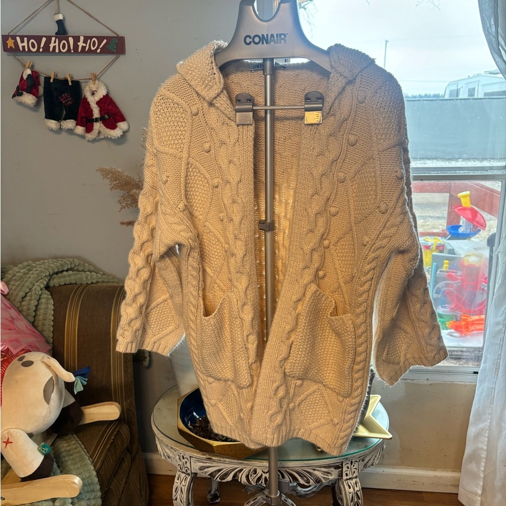 Zara Cream Knit Cardigan